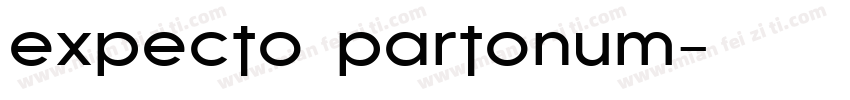 expecto partonum字体转换